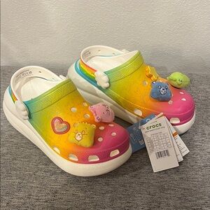 CROCS care Bear  Multicolor women's size 9
